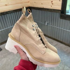 Sorel Tan Suede Heeled Boots